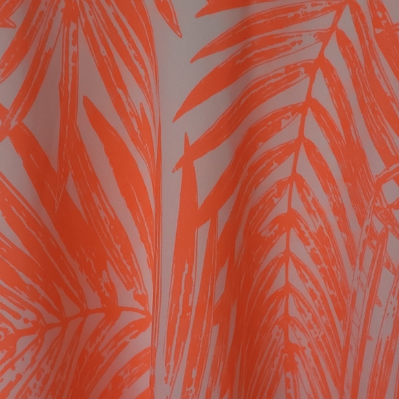 3/$30 Neon Peach and White Dynamite Fully Lined Twirly Skirt - Picture 2 of 6